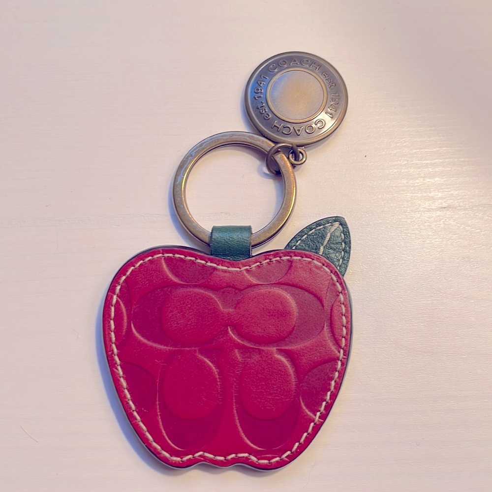 🍎 Coach Apple Keychain/Bag Charm 🍎